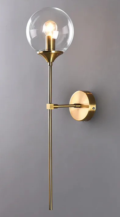 Nordelle Globe Wall Light – Scandinavian Glass Wall Lamp | Modern Ambient Lighting | Minimalist Interior Elegance