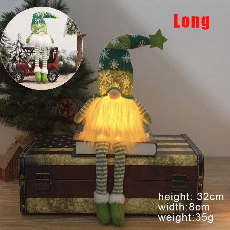 LUMIGNOME LED Christmas Gnome – Illuminated Scandinavian Plush Decoration | Festive Holiday Ornament