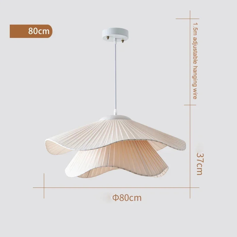 Nordic Linen Pendant Light – Scandinavian Fabric Ceiling Lamp | Soft Ambient Lighting | Japandi Interior Elegance