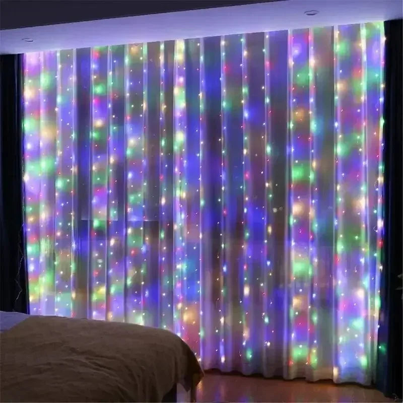 LumiDrape USB Curtain Lights – LED Fairy Light Curtain with Remote Control | Decorative Indoor Lighting