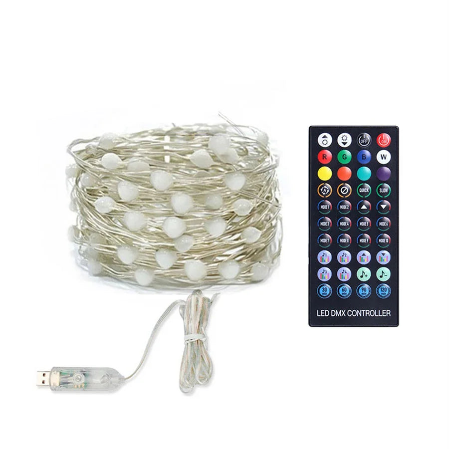 LUMISHOW RGB Smart LED String Lights – App & Remote Controlled Decorative Lighting | USB Powered Indoor & Outdoor Fairy Lights