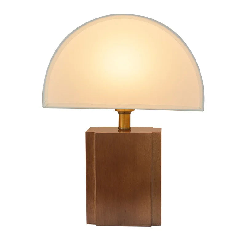 Oakmere Table Lamp – Nordic Wooden Bedside Light | Retro Fabric LED Lamp for Cosy Modern Interiors