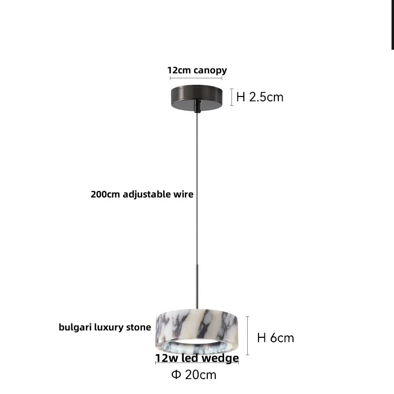 Bulgari Stone Pendant Light – Wabi-Sabi Marble Ceiling Lamp | Luxury Ambient Lighting | Contemporary Interior Statement