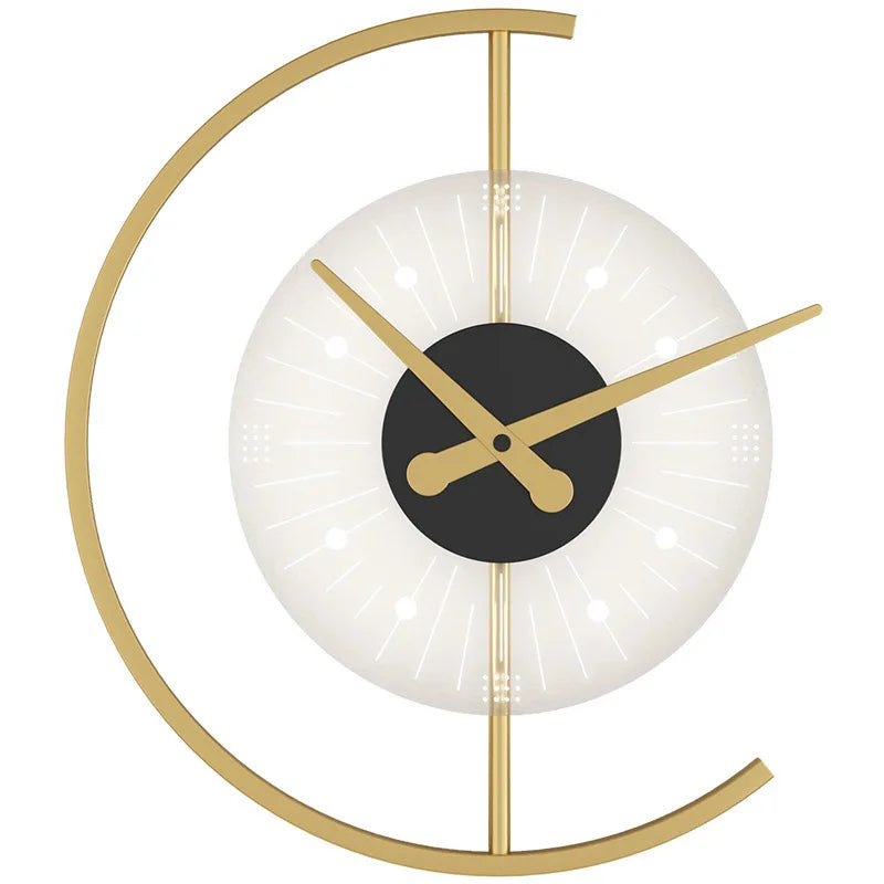 Nordic Wall Light with Clock Design – Modern LED Wall Lamp | Decorative Ambient Lighting | Scandinavian Interior Accent
