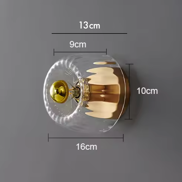 Nordica Bauhaus Wall Light – Scandinavian Glass Wall Lamp | Modern Ambient Lighting | Timeless Interior Elegance