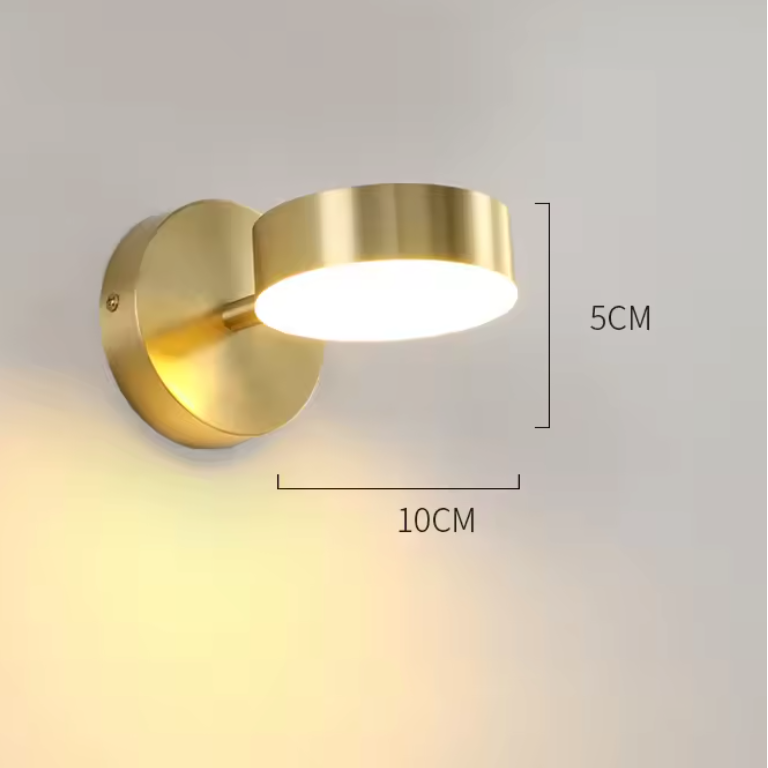 Scandinavian Copper LED Wall Lamp – Nordic Elegance with Functional Lighting