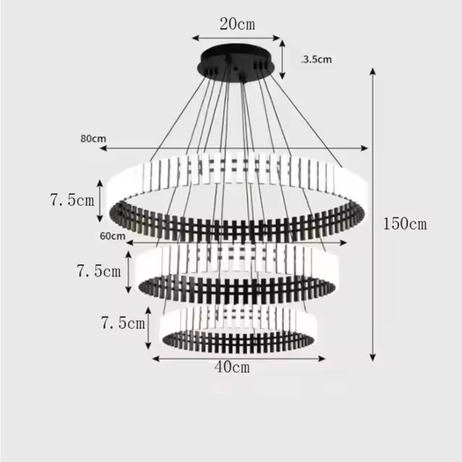 Carousel Pendant Chandelier – Modern Ring LED Suspension Light | Elegant Statement Lighting