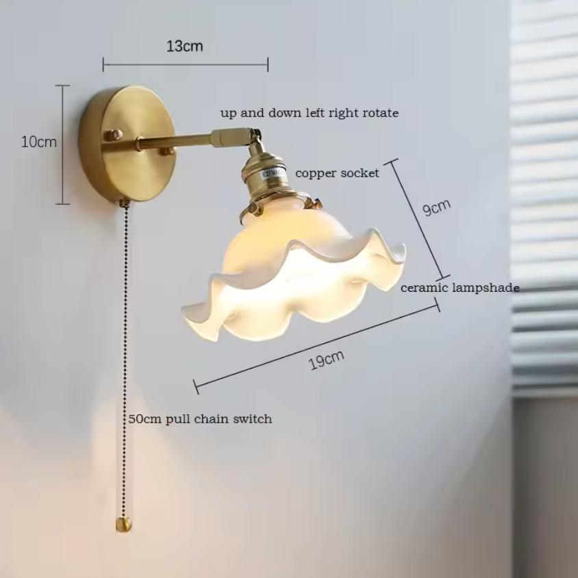 Takumi Glow Wall Light – Handcrafted Ceramic Wall Lamp | Japanese Minimalist Accent Lighting