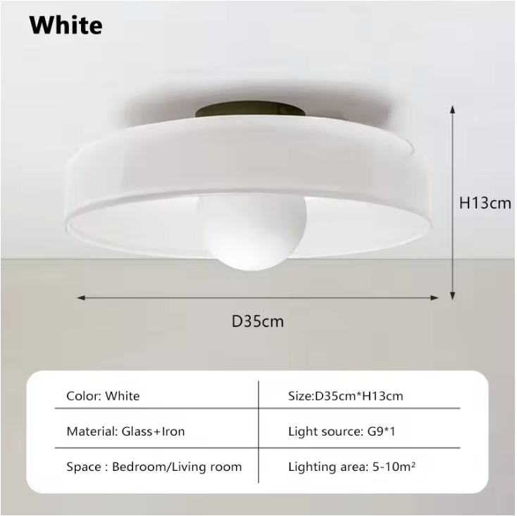 Orbessa Round Ceiling Light – Modern Glass Flush Mount Lamp | Minimalist Interior Lighting for Contemporary Spaces