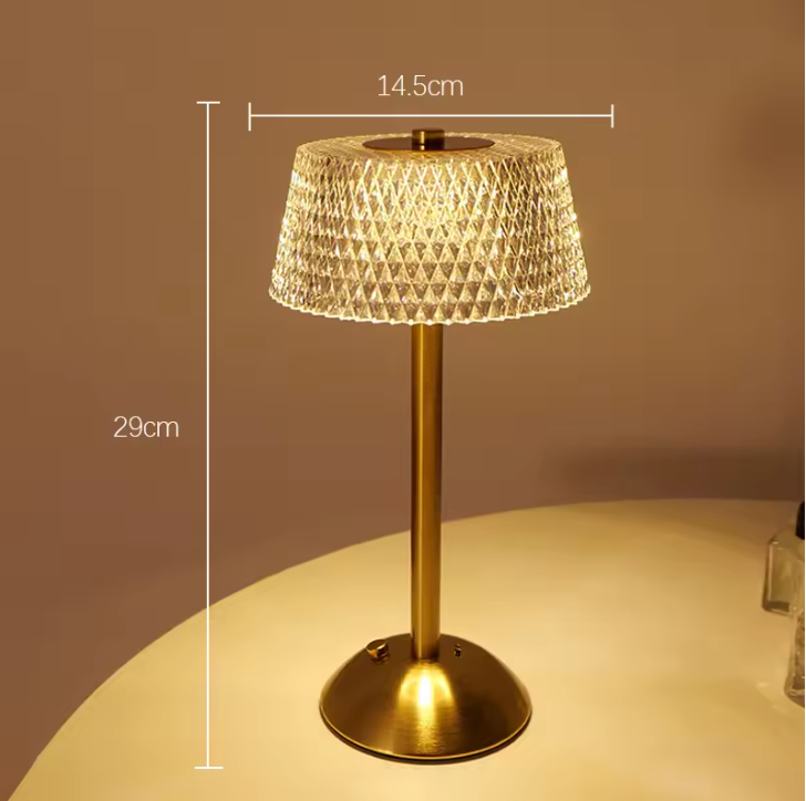 LumaGlow Touch – Rechargeable Glass LED Night Lamp