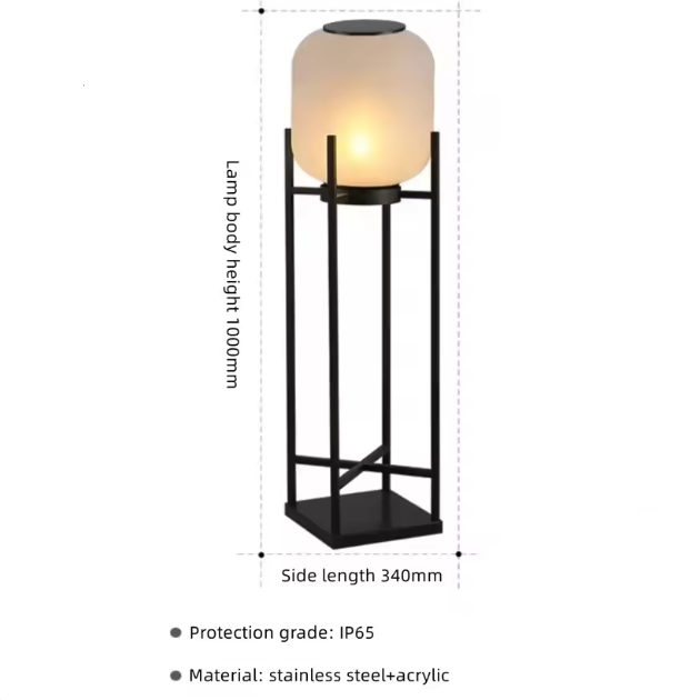 Solar Floor Lantern – Outdoor Solar Lamp | Weatherproof Garden & Patio Lighting
