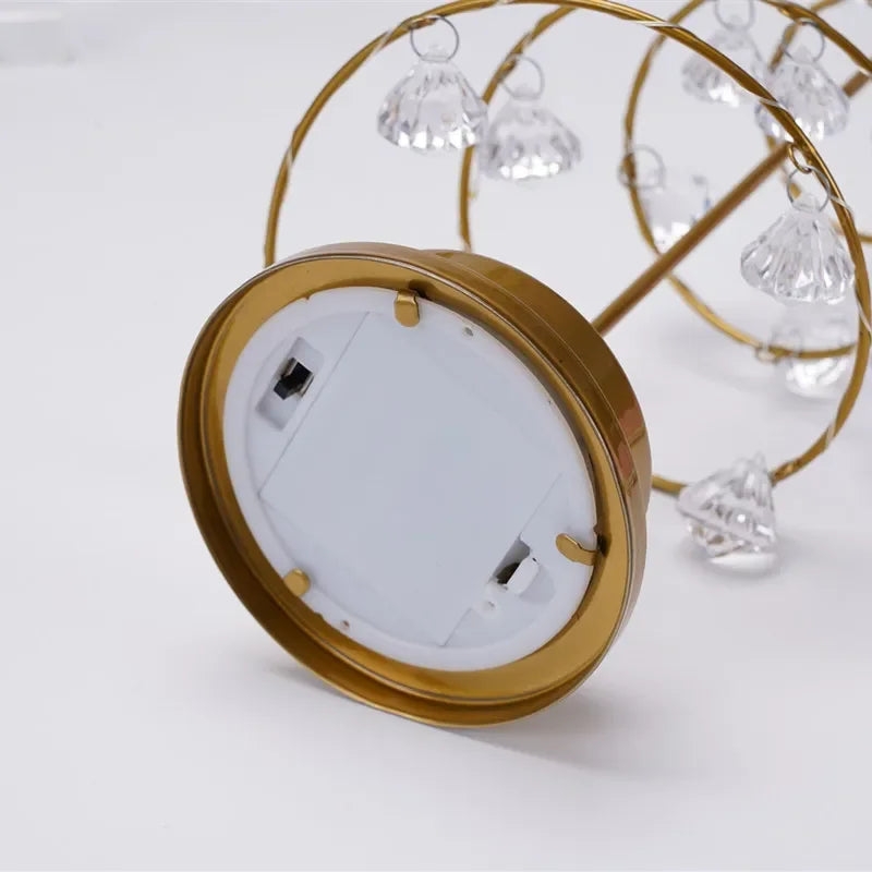 LumiSpiral Crystal Christmas Tree Table Lamp – Luxury LED Spiral Lamp in Gold