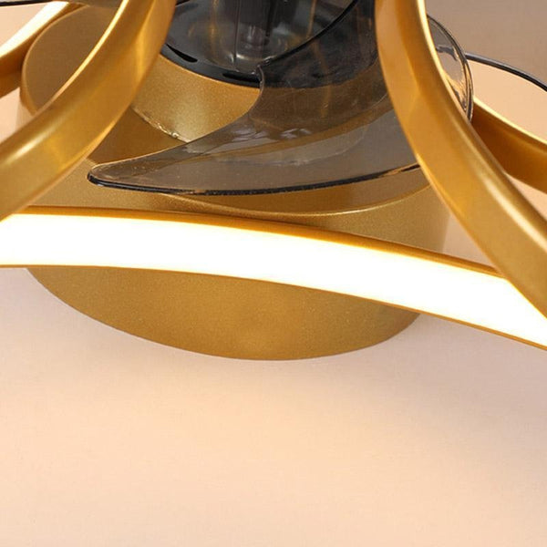 Moderner LED-Deckenventilator „Flower“ mit Fernbedienung und Deckenleuchte-Leuchtezauber