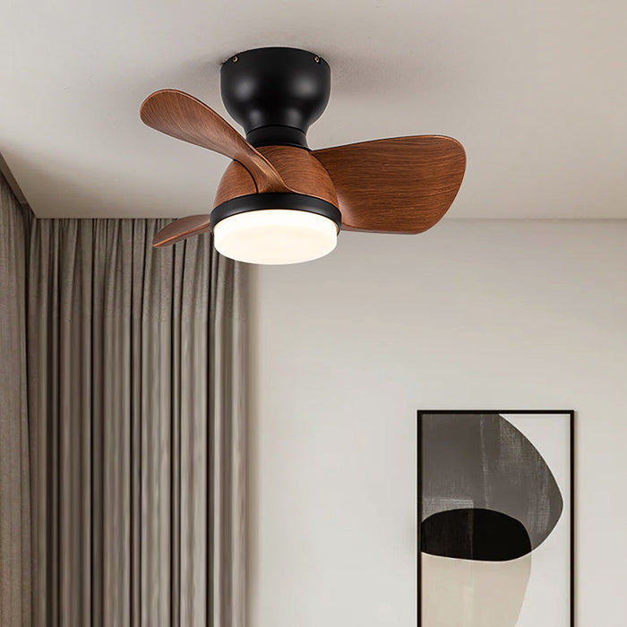 Einfacher, stilvoller Deckenventilator mit LED-Beleuchtung-Leuchtezauber