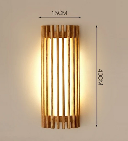 Kiyora Walnut Wall Light – Japanese Wabi-Sabi LED Wall Lamp | Warm Ambient Lighting for Modern Interiors