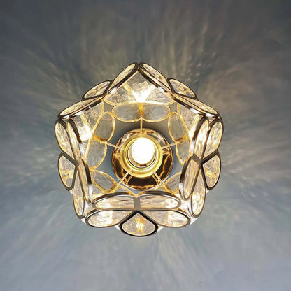 Design-Deckenleuchte aus Glas im floralen Stil-Leuchtezauber