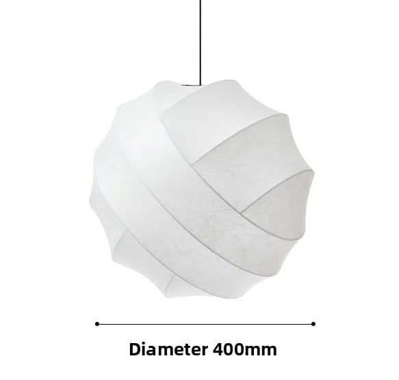 SereneSilk Pendant Light – Wabi-Sabi Silk Ceiling Lamp | Japanese Minimalist Lighting for Elegant Interiors