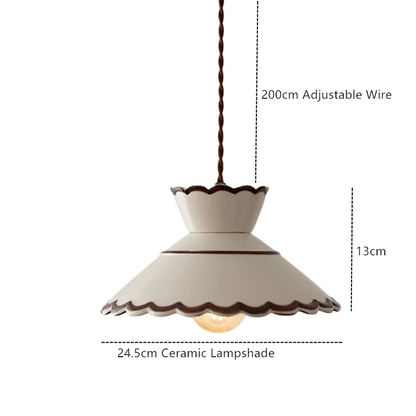 Dark Green Ceramic Pendant Light with Copper Finish – Retro Nordic Ceiling Lamp | Elegant Ambient Lighting