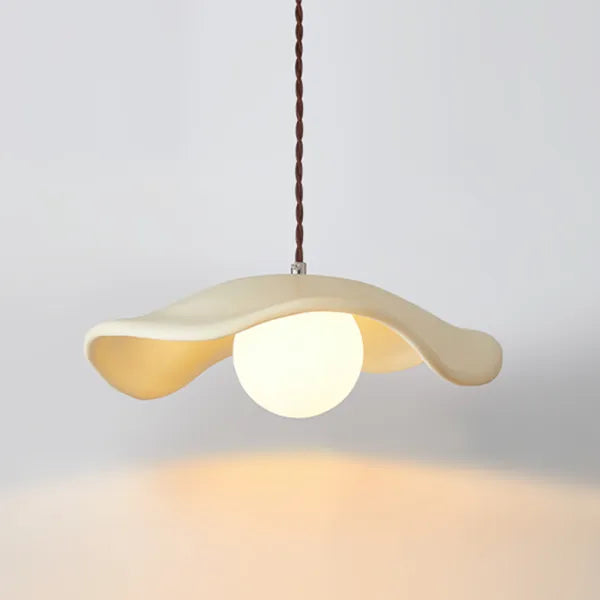 Kreative Wabi Sabi Esszimmer-Hängelampe mit Lotusblättern-Leuchtezauber