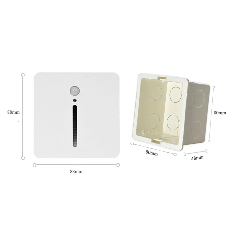 LED Motion Sensor Step Light – Recessed Wall Lamp | Smart Stair & Hallway Lighting | Modern Aluminium Design