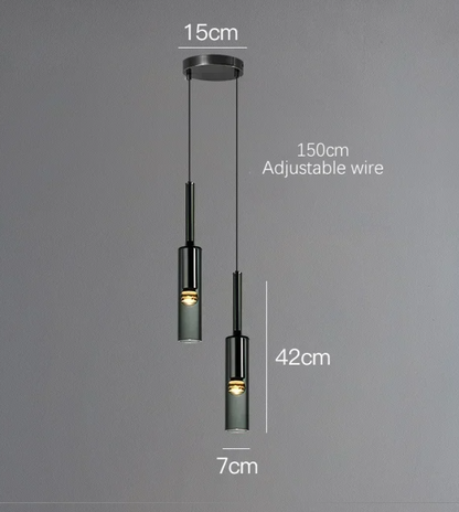 Obsidian Orb Pendant Light – Minimalist Glass Ceiling Lamp | Nordic LED Hanging Light for Contemporary Interiors