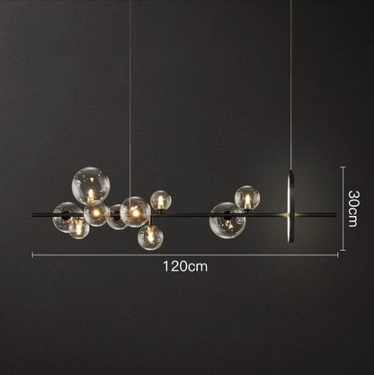 Makrosom | Luxuriöse Hängelampe aus mundgeblasenem Glas-Leuchtezauber