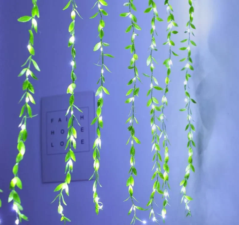 LeafLuma LED Leaf String Lights – 2M Decorative Fairy Lights with Warm White LEDs
