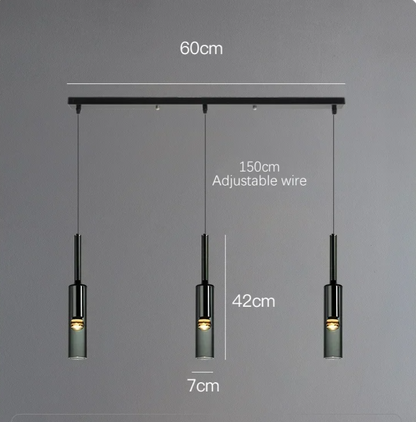 Obsidian Orb Pendant Light – Minimalist Glass Ceiling Lamp | Nordic LED Hanging Light for Contemporary Interiors