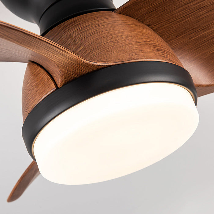 Einfacher, stilvoller Deckenventilator mit LED-Beleuchtung-Leuchtezauber