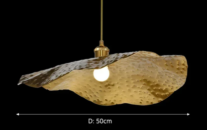 Gold Lotus Pendant Light – Vintage Zen Ceiling Lamp | Luxury Ambient Hanging Lighting