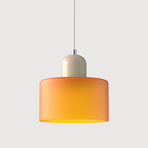 Kreative Bauhaus-Hängelampe aus Glas-Leuchtezauber