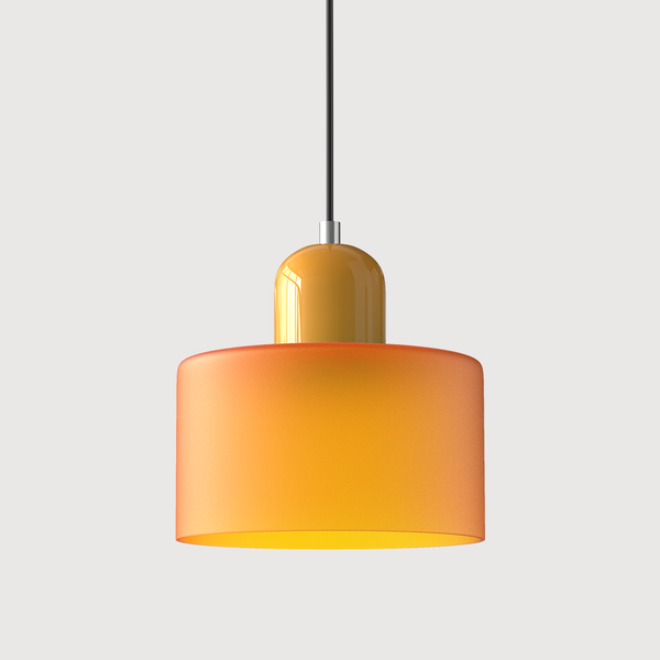 Kreative Bauhaus-Hängelampe aus Glas-Leuchtezauber