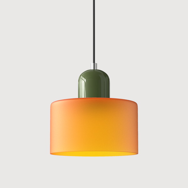 Kreative Bauhaus-Hängelampe aus Glas-Leuchtezauber
