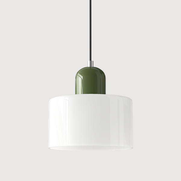 Kreative Bauhaus-Hängelampe aus Glas-Leuchtezauber