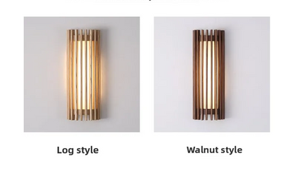 Kiyora Walnut Wall Light – Japanese Wabi-Sabi LED Wall Lamp | Warm Ambient Lighting for Modern Interiors