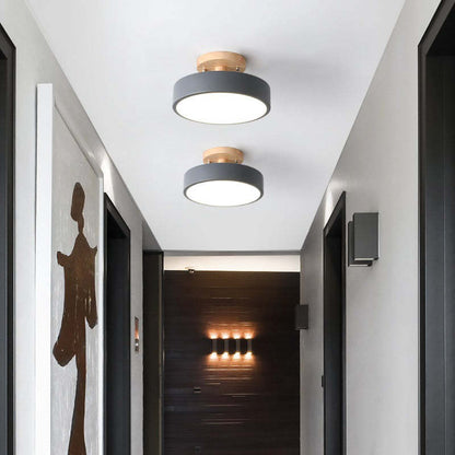 Moderne LED-Deckenleuchte aus Holz-Leuchtezauber