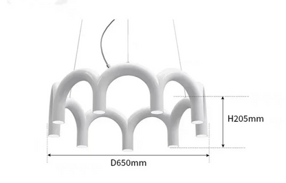 Sculptural U-Shaped LED Ceiling Light – Modern Designer Chandelier | Luxury Architectural Lighting
