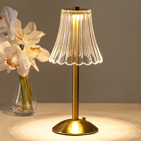 Goldene Kristall-Tischlampe-Leuchtezauber