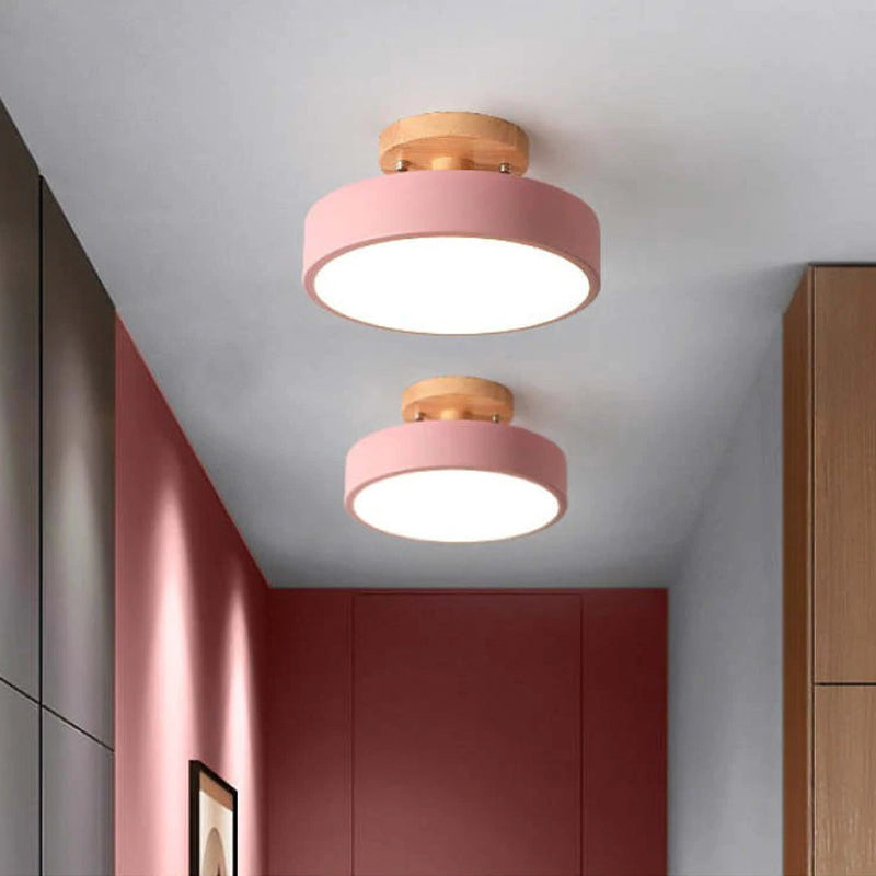Moderne LED-Deckenleuchte aus Holz-Leuchtezauber