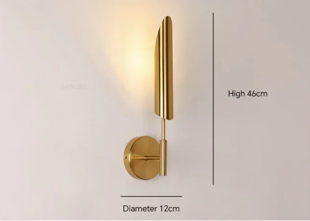 Gold Glass Wall Light – Luxury G9 Wall Lamp | Contemporary Up & Down Lighting | Elegant Interior Accent
