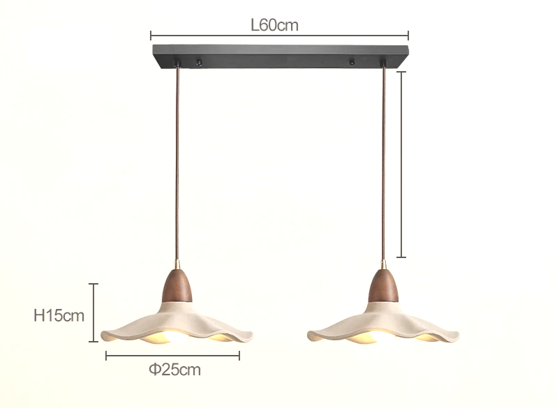 Japandi Wooden Pendant Light – Minimalist LED Ceiling Lamp | Wabi-Sabi Interior Lighting | Natural Contemporary Design