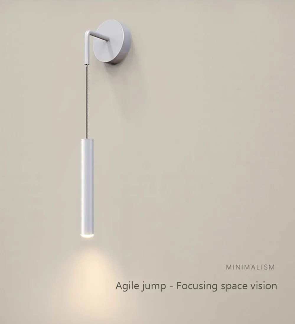 Modern Aluminium LED Wall Light – Minimalist Bedside Reading Sconce | Contemporary Ambient Lighting