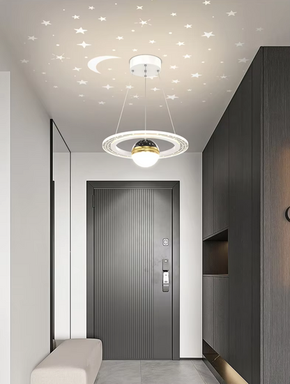 LunaNova LED Deckenleuchte mit Mond- und Sternenprojektion-Leuchtezauber
