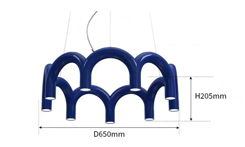 Sculptural U-Shaped LED Ceiling Light – Modern Designer Chandelier | Luxury Architectural Lighting