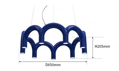 Sculptural U-Shaped LED Ceiling Light – Modern Designer Chandelier | Luxury Architectural Lighting