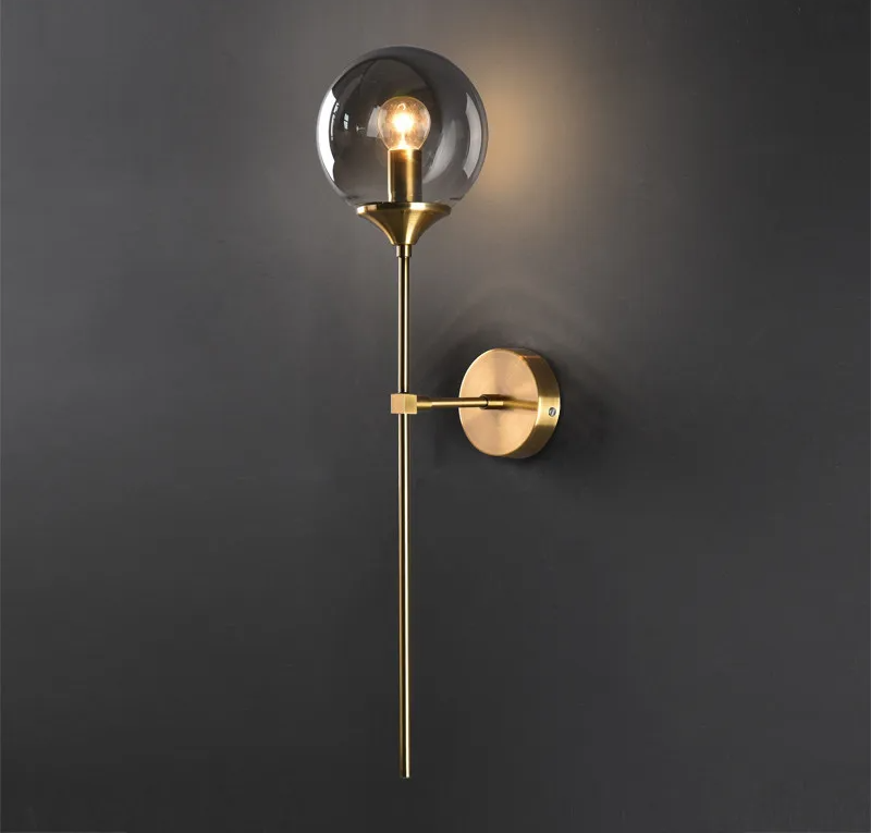 Nordelle Globe Wall Light – Scandinavian Glass Wall Lamp | Modern Ambient Lighting | Minimalist Interior Elegance