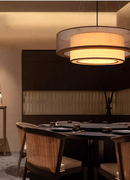 Veloura Silk Pendant Light – Luxury Beige Hanging Ceiling Lamp | Soft Ambient Lighting for Modern Interiors