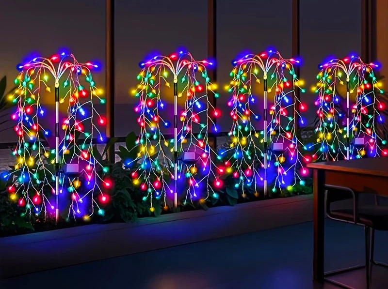 SolFeuer Solar LED Firework Lights – Waterproof Outdoor Garden Lighting for Patios, Balconies & Festive Decorations