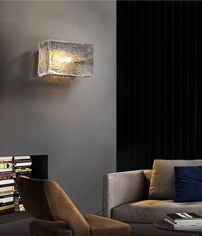 Copper & Glass Wall Light – Postmodern Art Deco LED Sconce | Luxury Ambient Interior Lighting