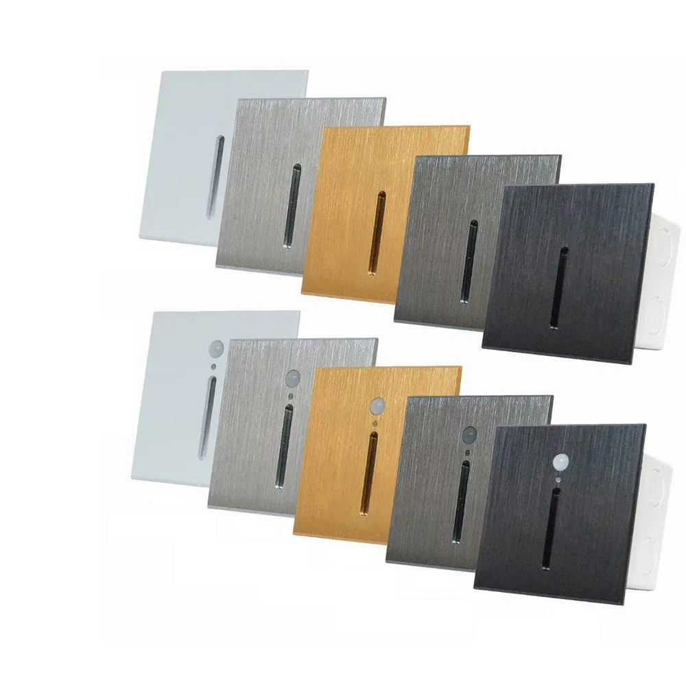 LED Motion Sensor Step Light – Recessed Wall Lamp | Smart Stair & Hallway Lighting | Modern Aluminium Design